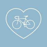 Bicycle With Heart Shape Stock Photo