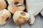 Bread On Wooden Stock Photo