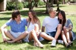 Group Of Romantic Couples Stock Photo