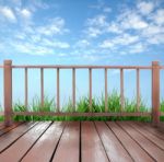 Wooden Terrace Stock Photo