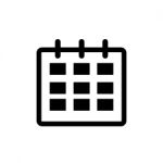 Small Calendar Symbol Icon  Illustration On White Ba Stock Photo