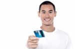 Take My Debit Card Stock Photo