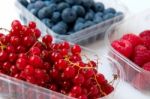 Fruits In Baskets Stock Photo