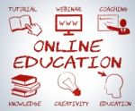 Online Education Indicates Web Site And Educated Stock Photo