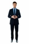 Businessman Steepling  Stock Photo