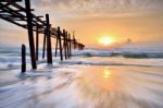 Wooden Bridge Stock Photo