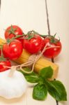 Italian Basic Pasta Ingredients Stock Photo