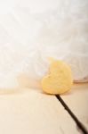 Heart Shaped Shortbread Valentine Cookies Stock Photo