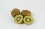 Kiwi Fruit Isolated On White Background Stock Photo