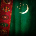 Old Grunge Flag Of Turkmenistan Stock Photo