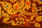 Colorful Thai Mural Painting In Wat Wat Pa Lelai Stock Photo