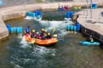 Water Sports At The Cardiff International White Water Centre Stock Photo