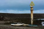 Rowing Boats In Bude Harbou Stock Photo