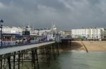 Eastbourne, Sussex/uk - February 19 : View Of The Pier In Eastbo Stock Photo