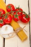 Italian Basic Pasta Ingredients Stock Photo