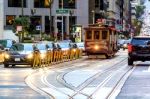 Cable Car In The Traffic Stock Photo