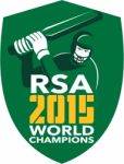 South Africa Cricket 2015 World Champions Shield Stock Photo