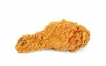 Fried Chicken Isolated On The White Background Stock Photo