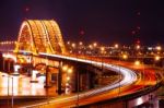 Banghwa Bridge At Night In Seoul,korea Stock Photo