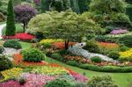 Butchart Gardens In Brentwwod Bay Vancouver Island Stock Photo