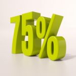 Percentage Sign, 75 Percent Stock Photo