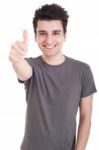 Man Showing Thumbs Up Stock Photo