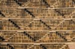 Steps At Chand Baori Stepwell In Rajasthan, India Stock Photo