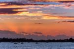 Stunning Sunset At Bosham Stock Photo