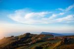 Mountain Landscape With The Blue Sky Stock Photo