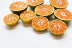 Fresh Orange  Isolated On White Background Stock Photo