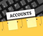 Accounts File Indicates Accountant Auditing 3d Rendering Stock Photo