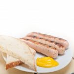 Traditional German Wurstel Sausages Stock Photo