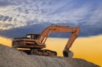 Excavator Machine Stock Photo