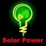 Solar Power Represents Alternative Energy And Countryside Stock Photo