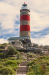 Cape Moreton Lighthouse On The North Part Of Moreton Island Stock Photo