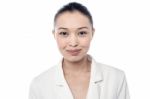 Pretty Young Girl Wearing A Smile Stock Photo