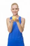 Woman In Fitness Clothing Stock Photo