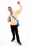 Success Student Holding Books Stock Photo