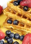 Belgian Waffles Stock Photo