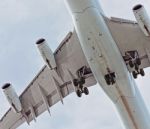 Beneath An Airplane Stock Photo