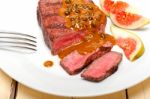 Green Peppercorn Beef Filet Mignon Stock Photo