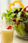 Cream Salad With Vegetable Stock Photo