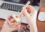 Granola With Fruits On Work Station Stock Photo