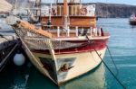 Yacht Moored In Los Christianos Harbour Tenerife Stock Photo