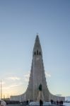 View Of The Hallgrimskirkja Church In Reykjavik Stock Photo