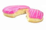 Donuts With Pink Icing Stock Photo