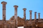 Ancient Greek Ruins In Paphos Cyprus Stock Photo