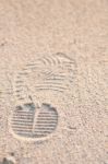 Foot Print Stock Photo