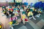 Student 9-10 Years Old, Scouts Work Together, Scout Camp In Pieamsuwan School Bangkok Thailand Stock Photo