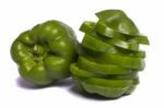 Green Bell Pepper Stock Photo